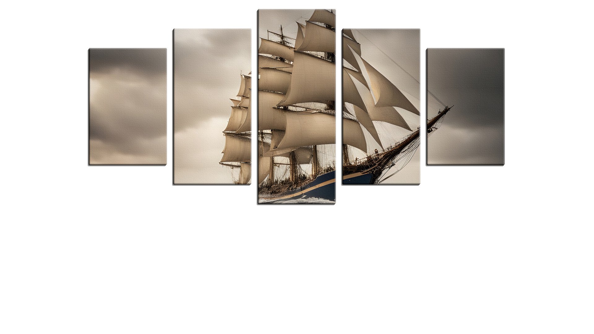 Blue Frigate Sailing the High Seas