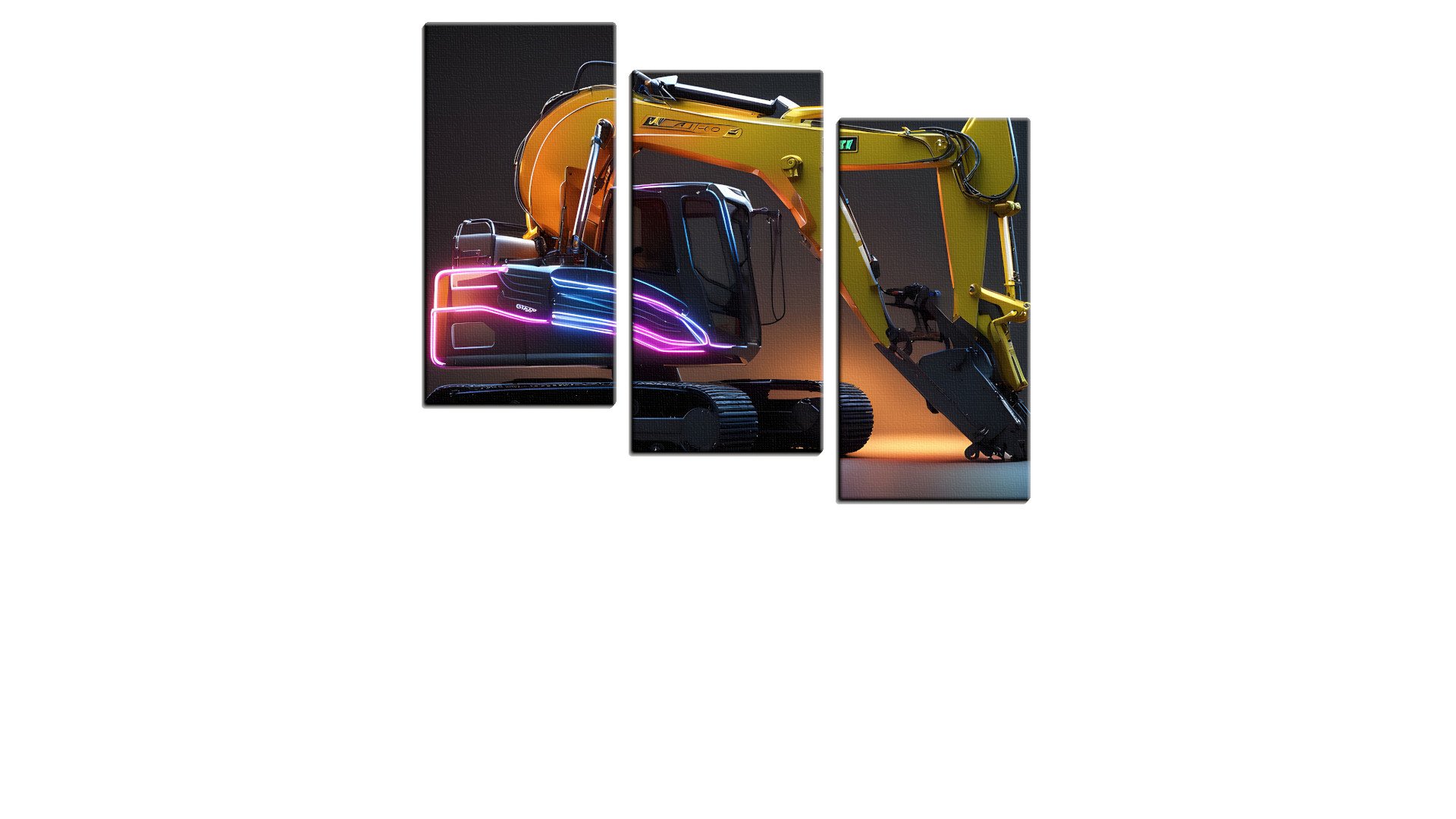 Neon Hydraulic Excavator