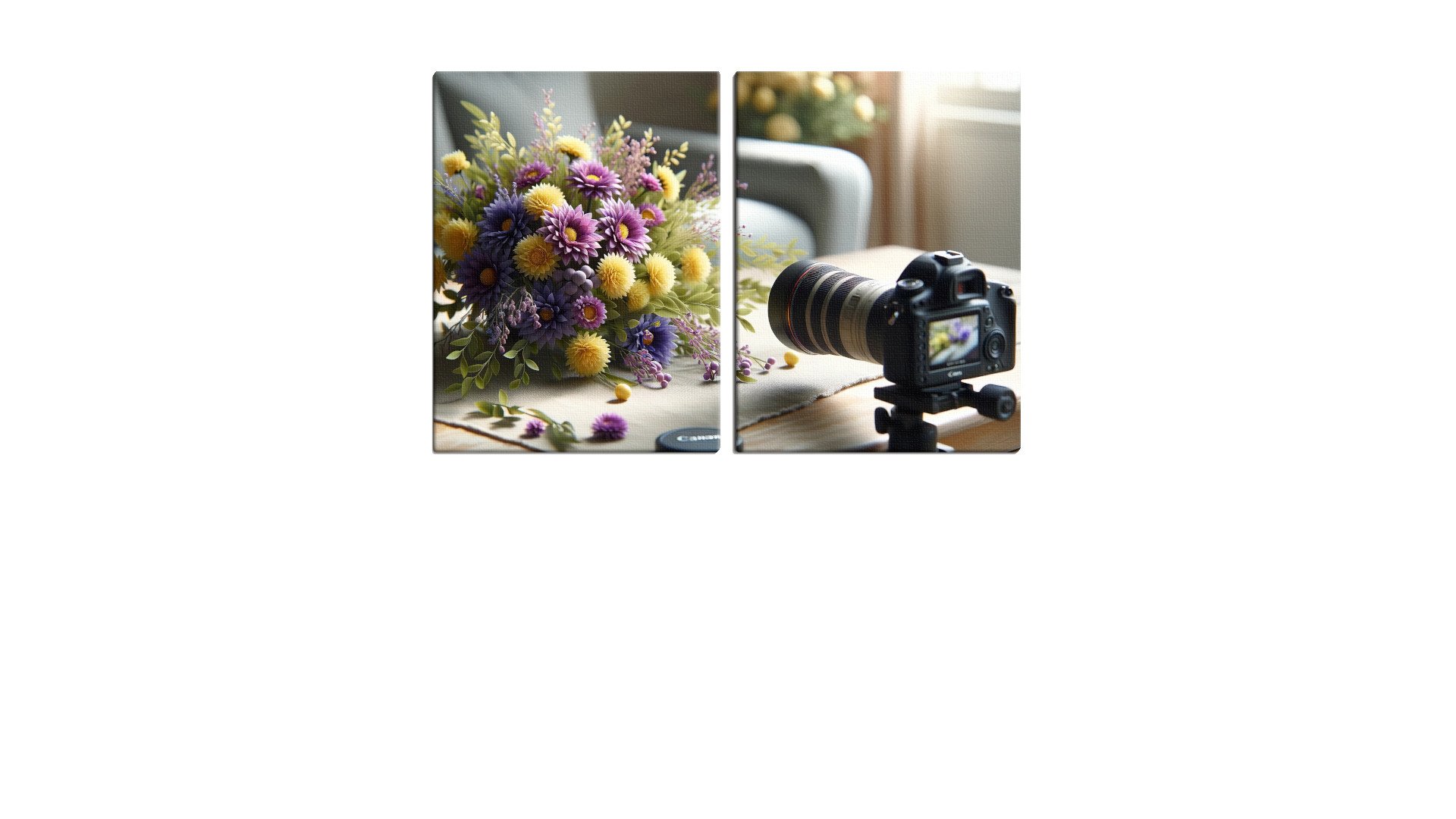 Shot of Flowers in the Living Room