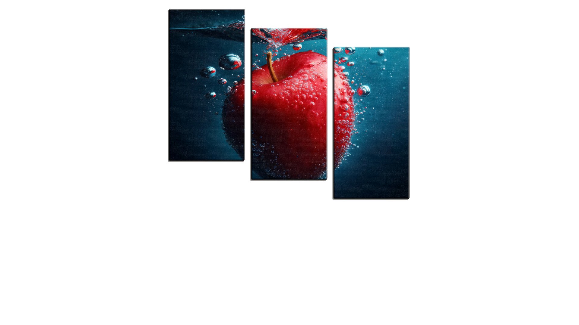 Bubbling Red Apple Underwater