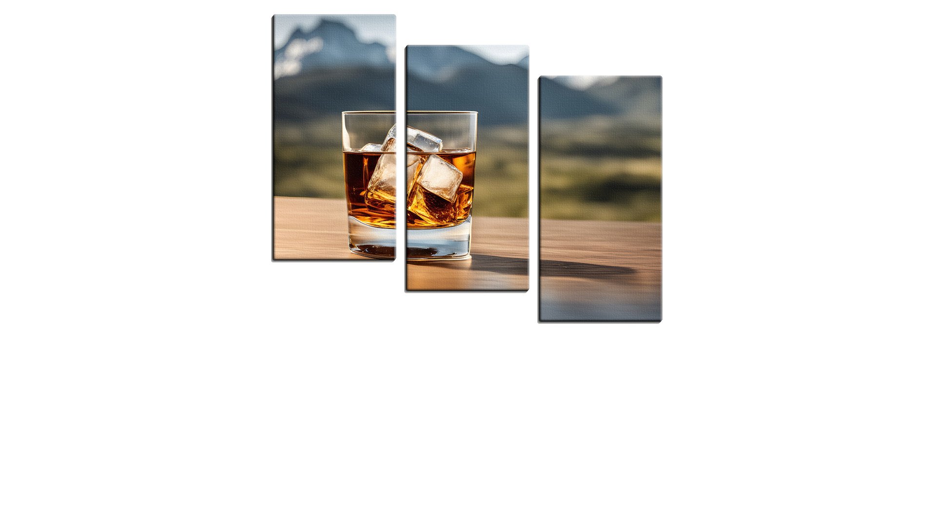 Lonely Glass of Whisky by the Mountains
