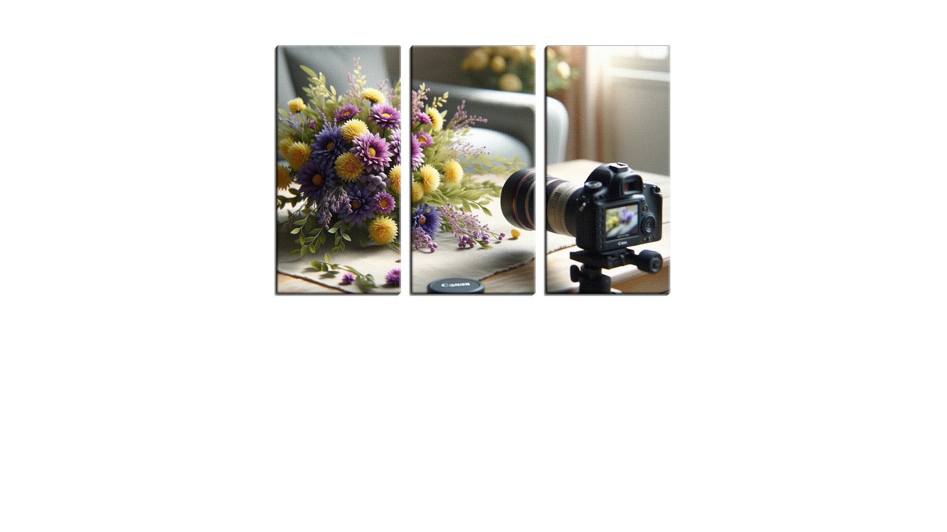 Shot of Flowers in the Living Room