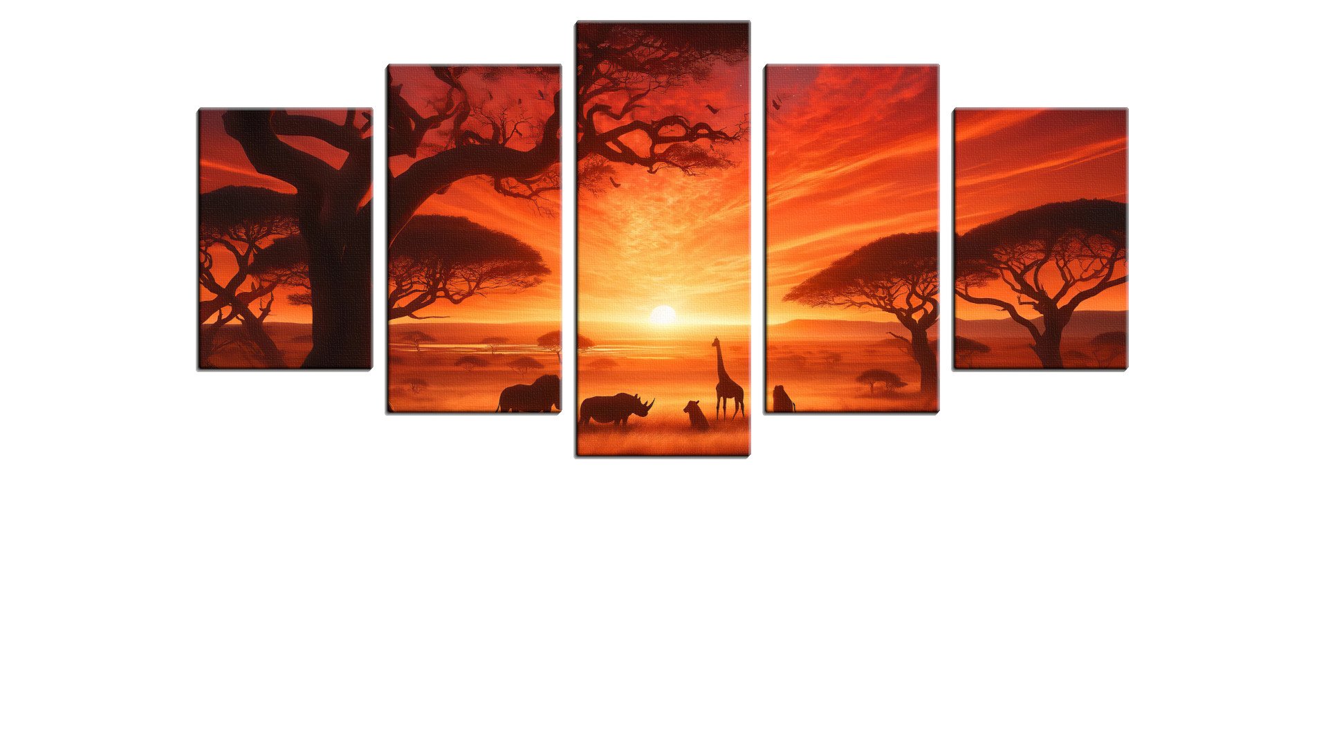 Sunset and Animals on Safari