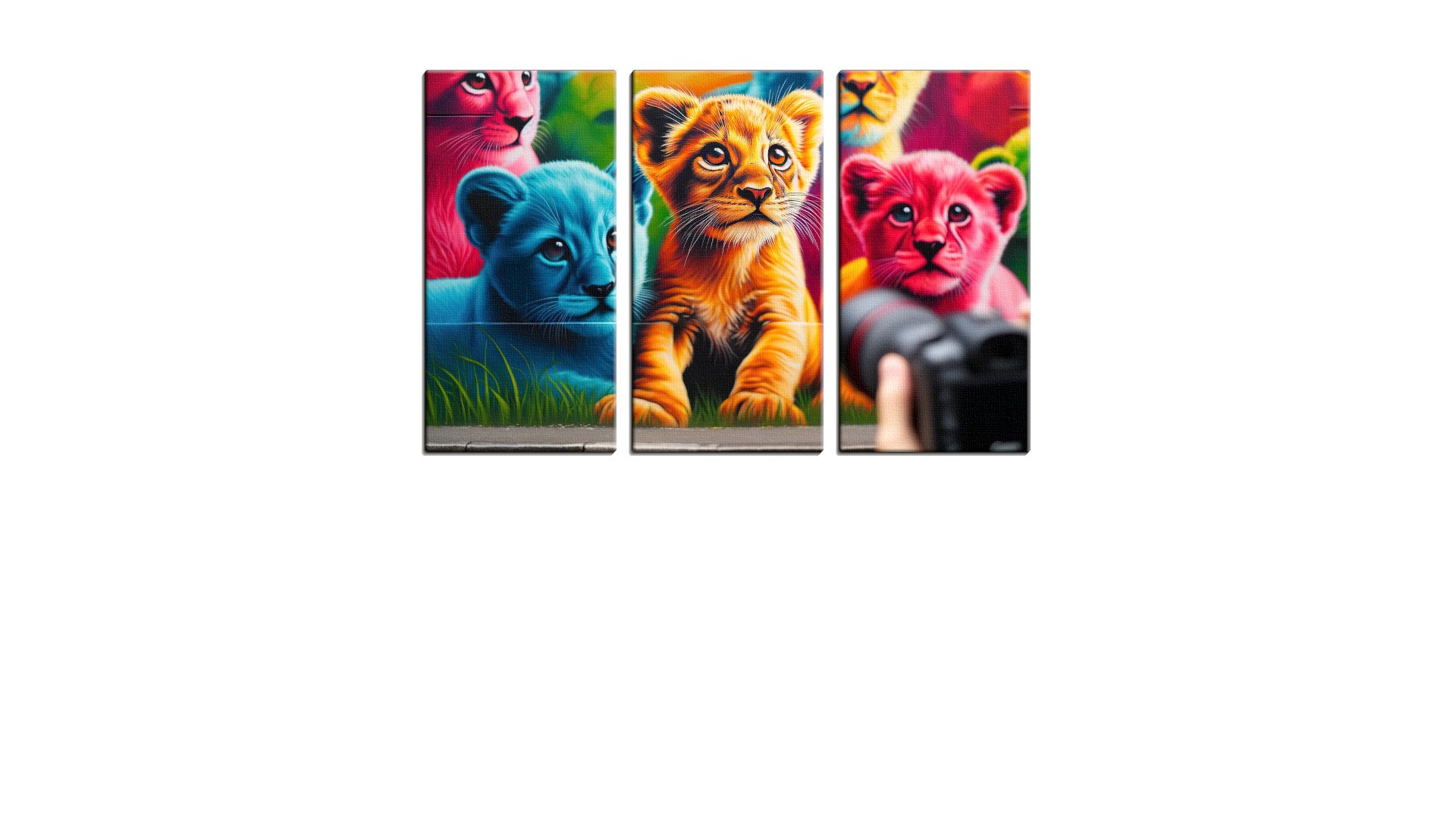 Trio of Lion Cubs