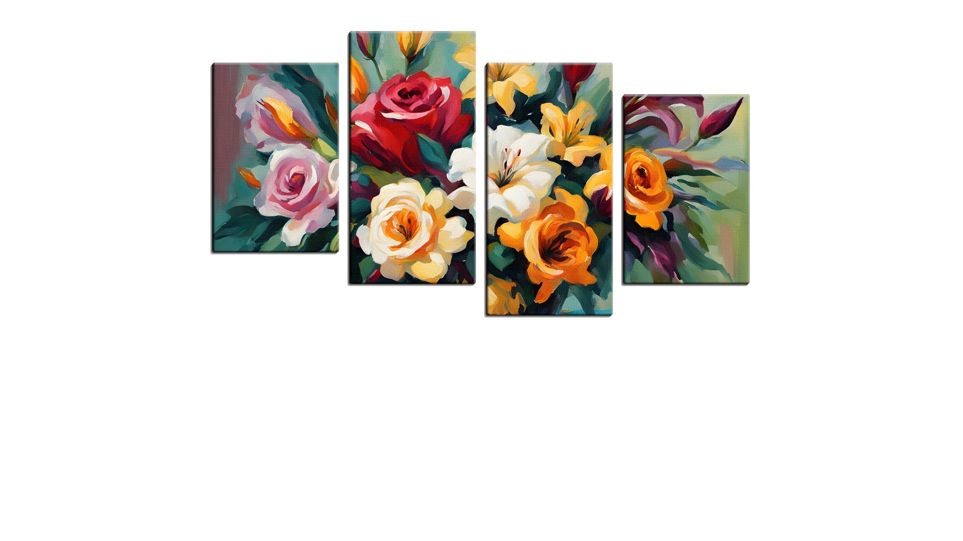 Vibrant Array of Coloured Flowers