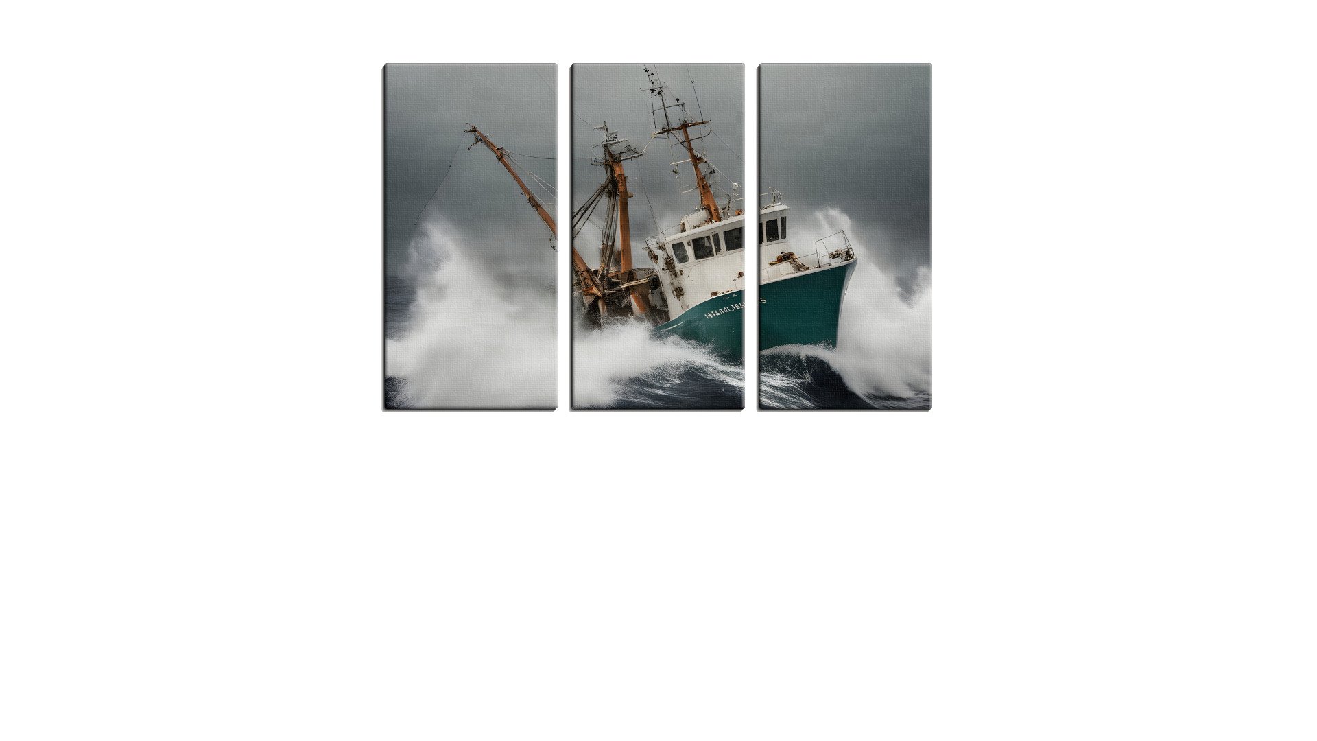 Fishing Boat in the Choppy Seas