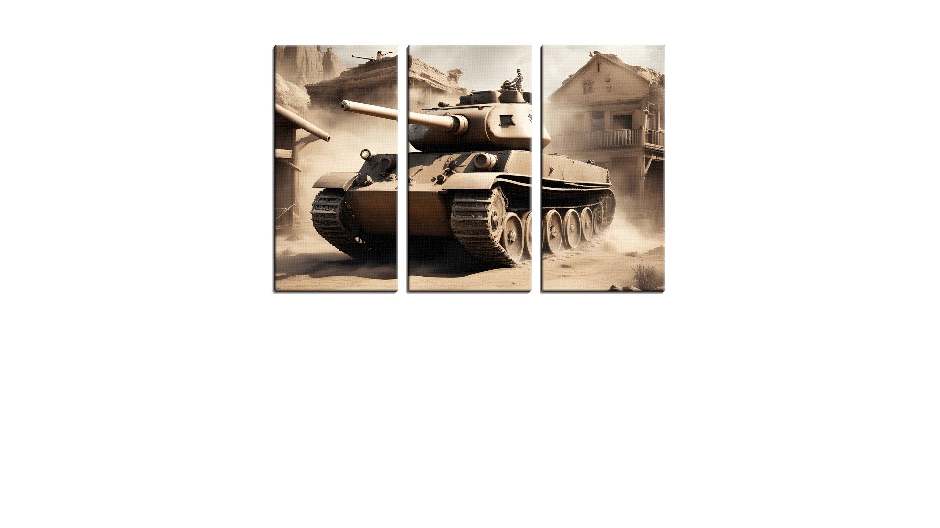 Fictional Tank in a Desert Town