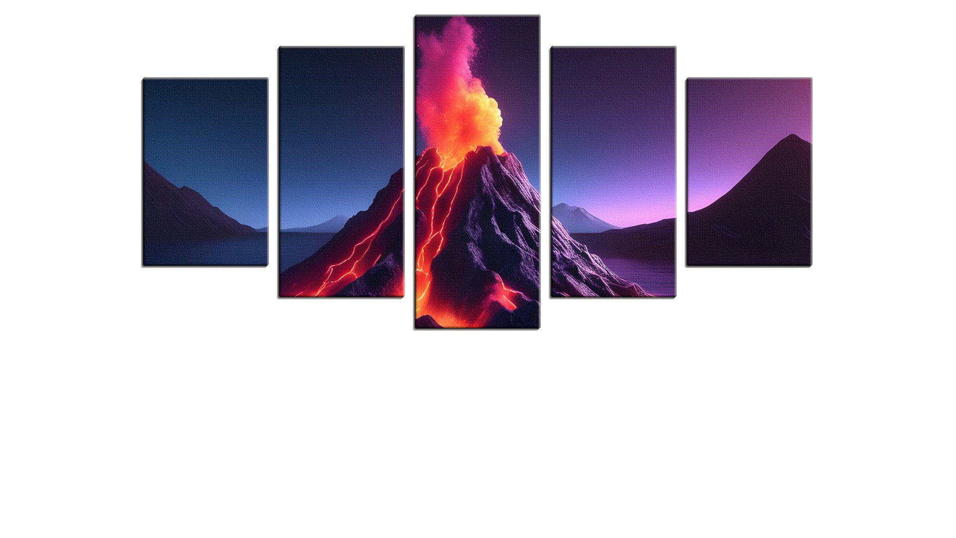 Lone Angry Lightning Volcano