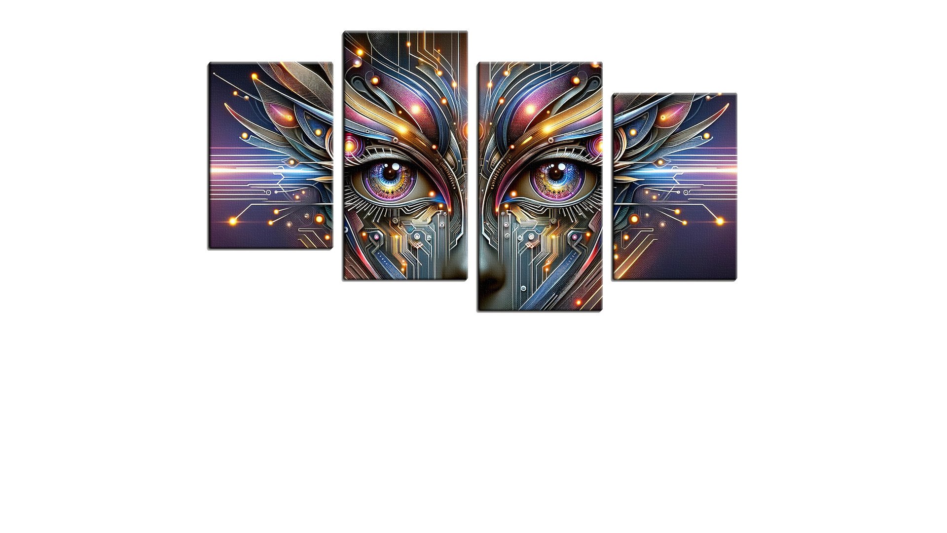 Metallic Set of Piercing Eyes