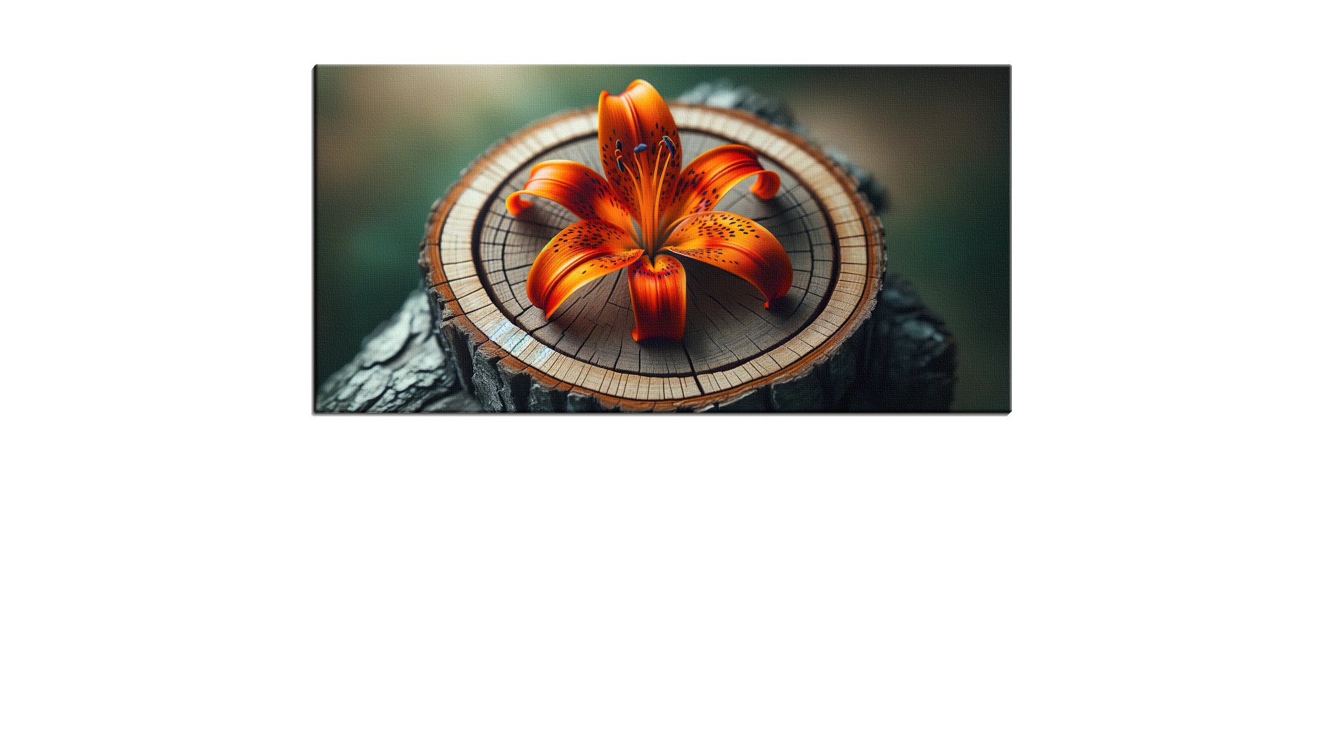 Bright Orange and Red Flower on a Dime