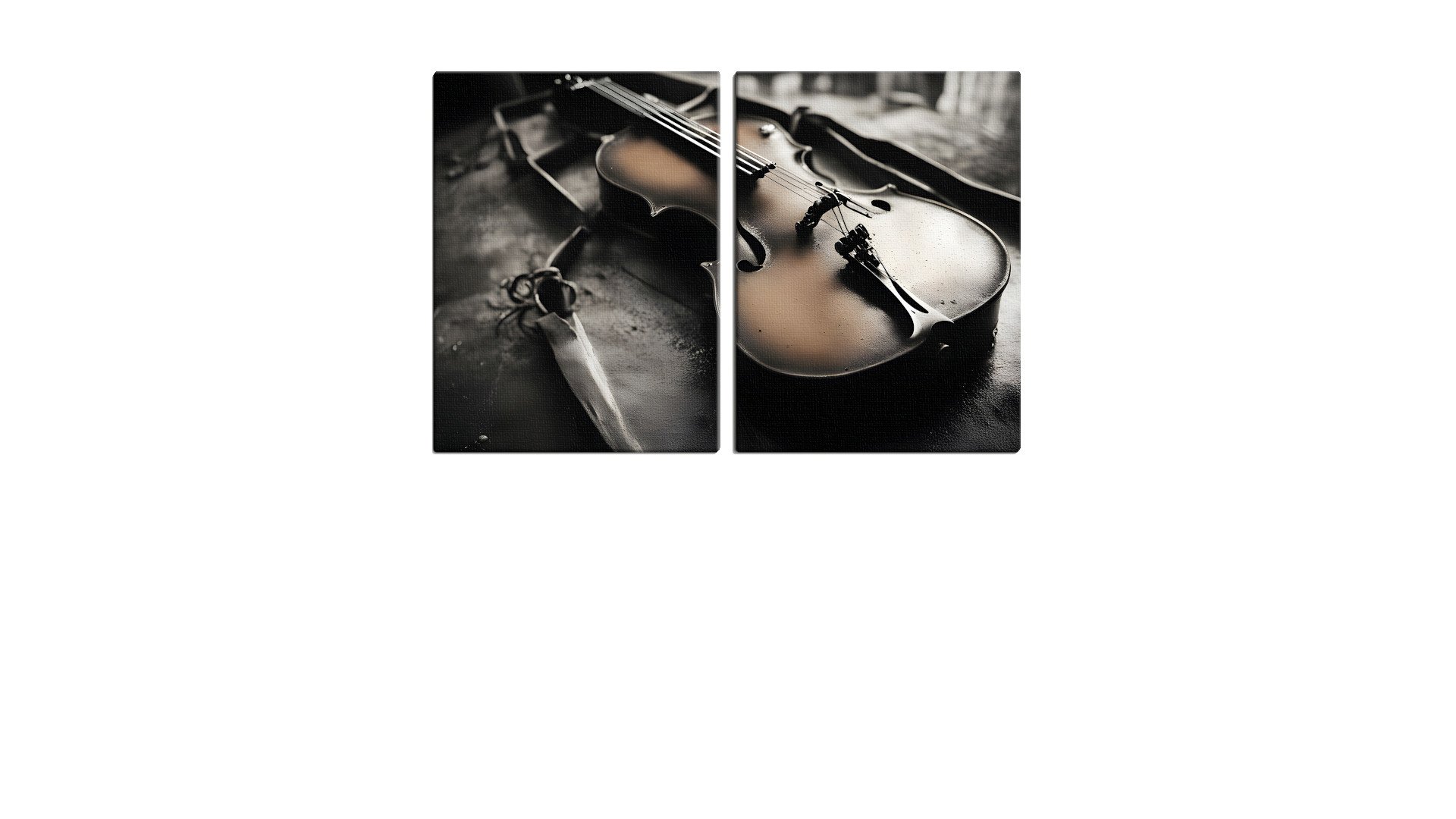 Vintage Violin amongst Ruins