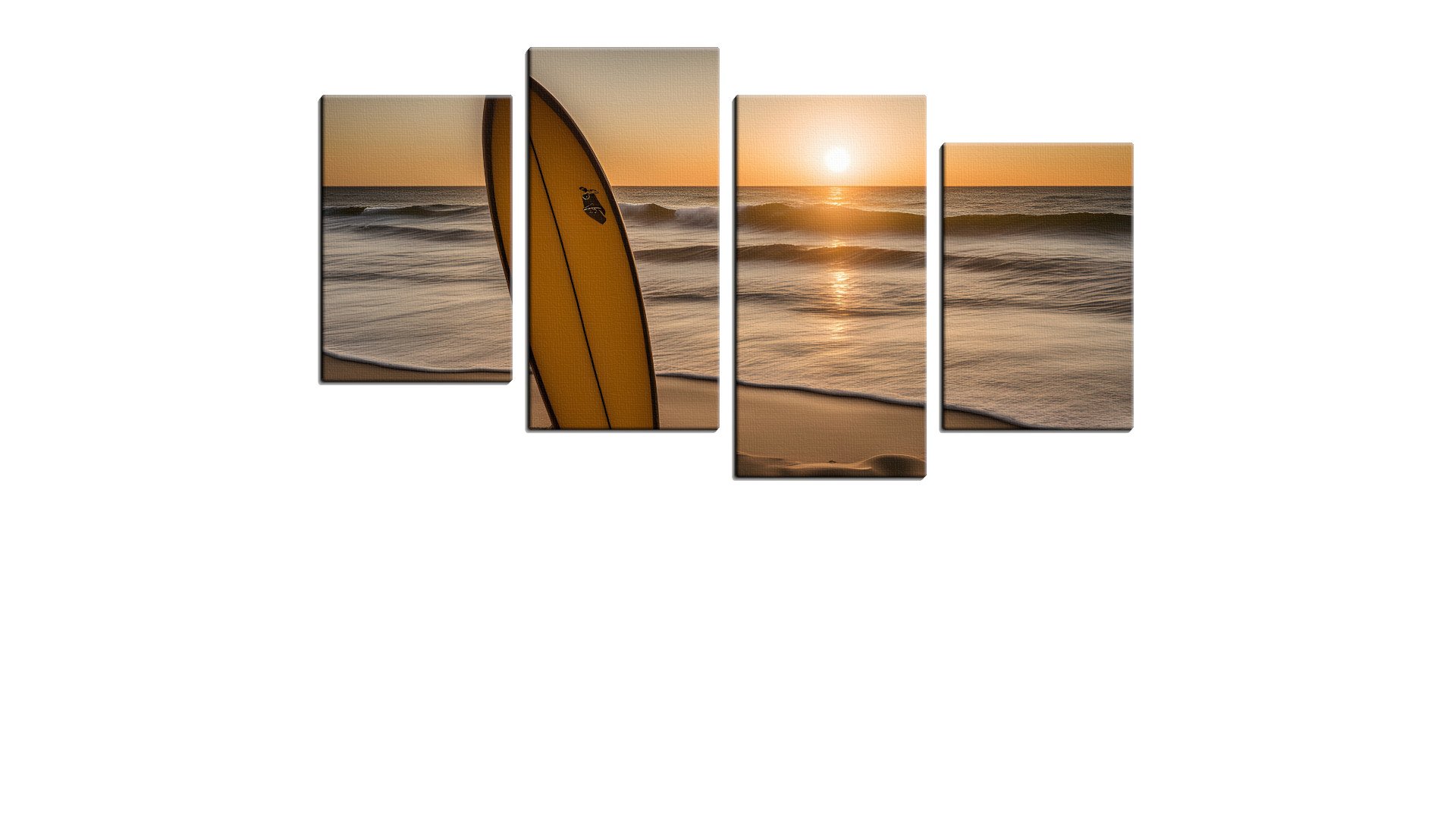 Lone Surfboard watching the Sunset