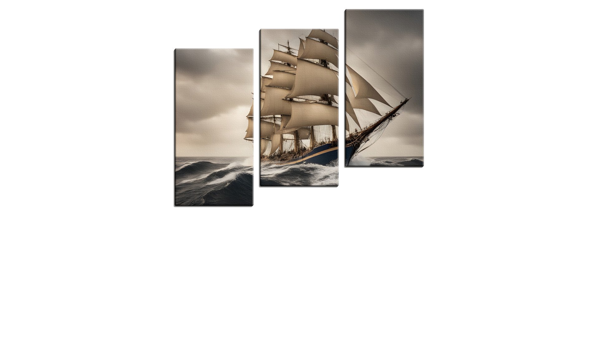 Blue Frigate Sailing the High Seas