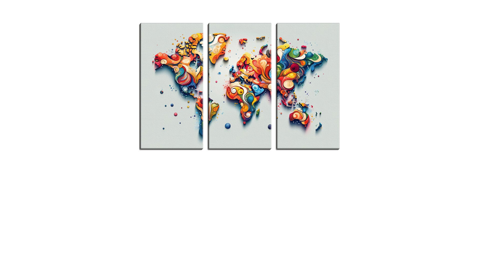 Colourfully Swirled World Map