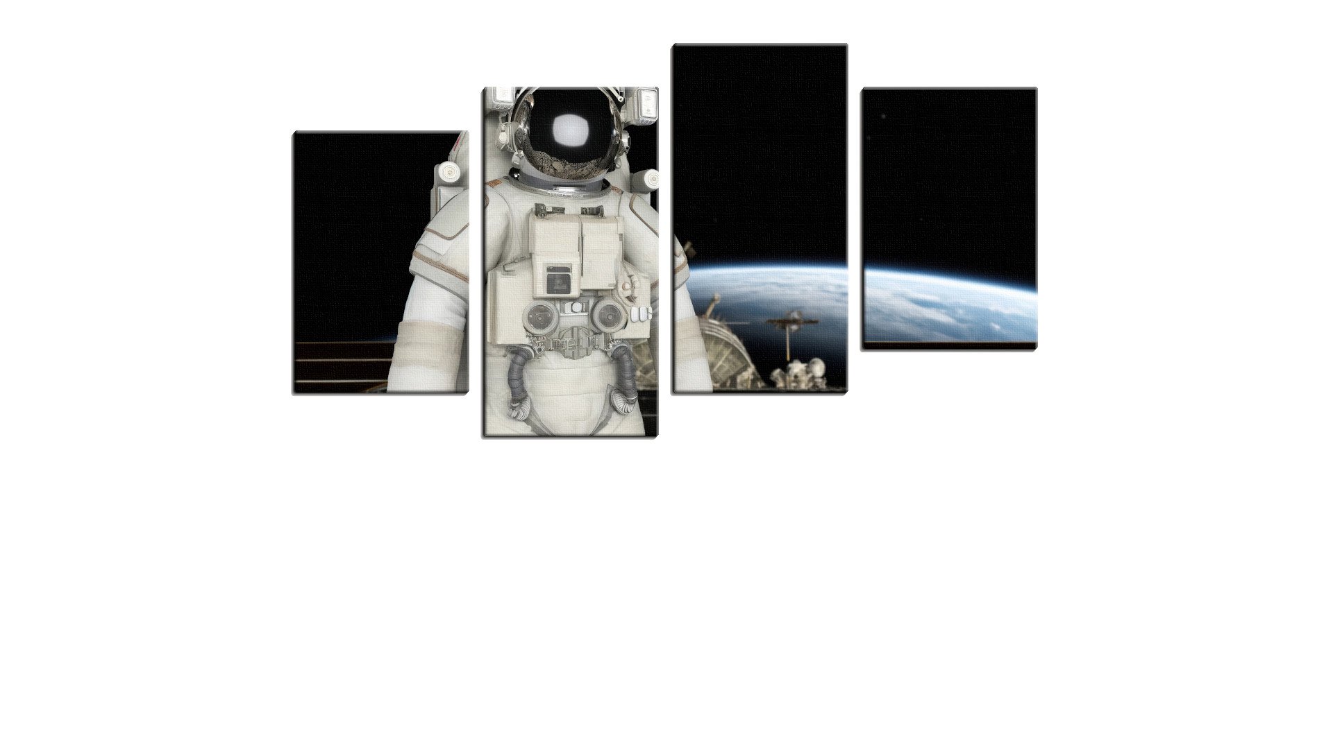 Posing Astronaut on a Space Station