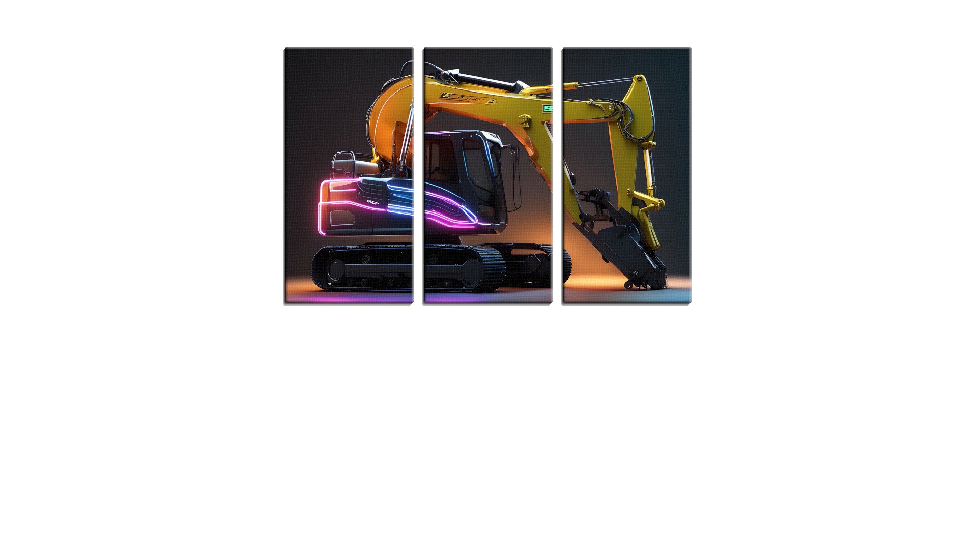 Neon Hydraulic Excavator