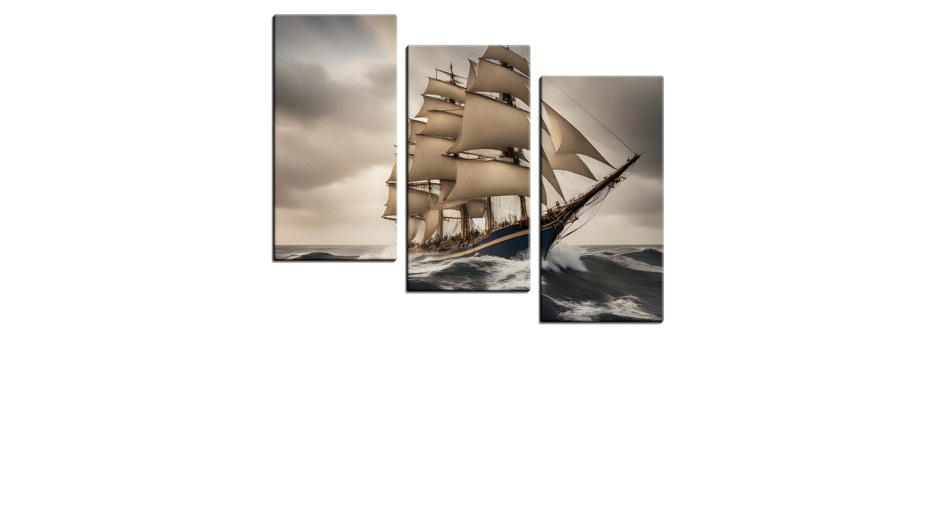 Blue Frigate Sailing the High Seas