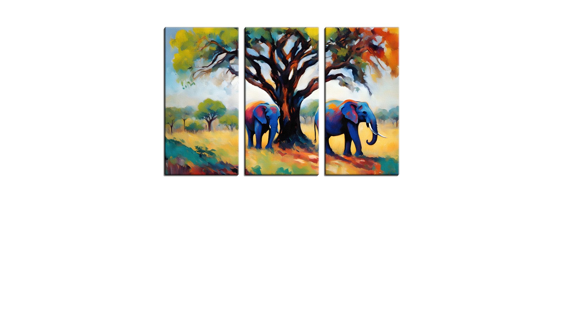 Pair of Elephants Wandering