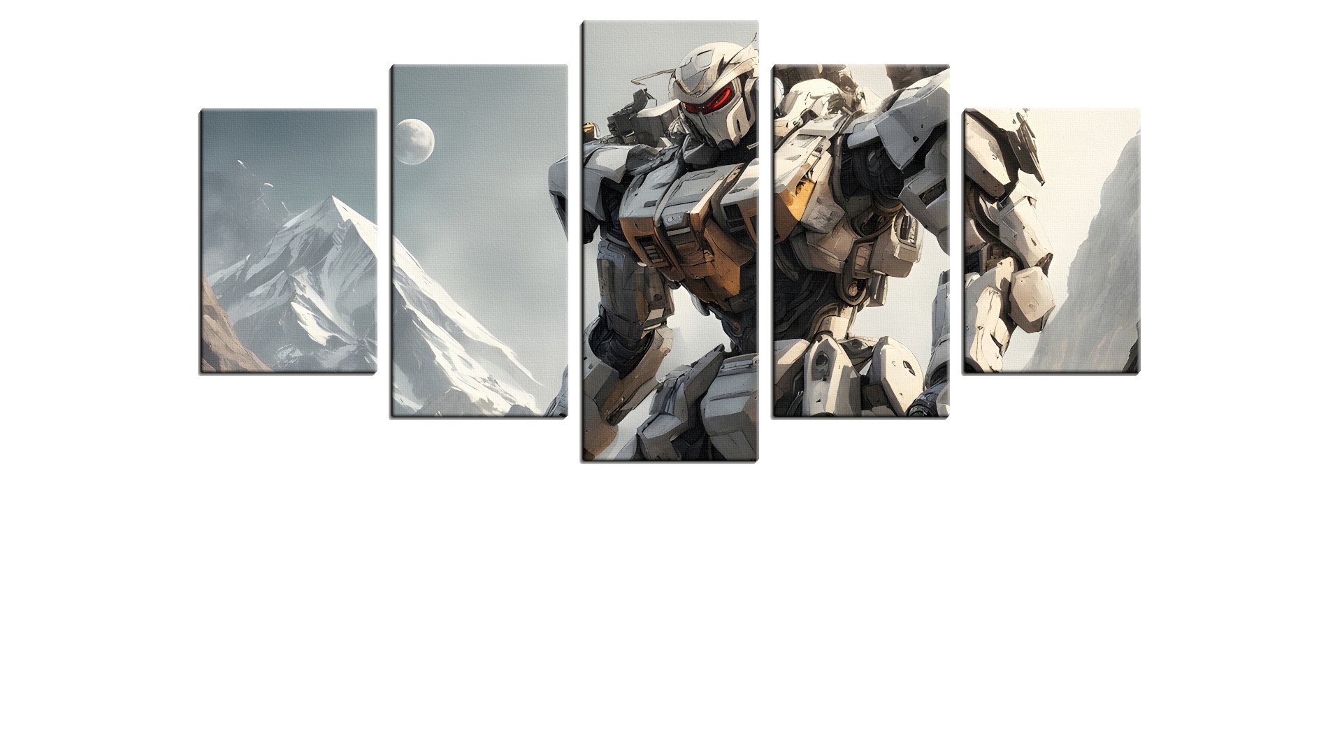 Lone White Mech on a Distant World