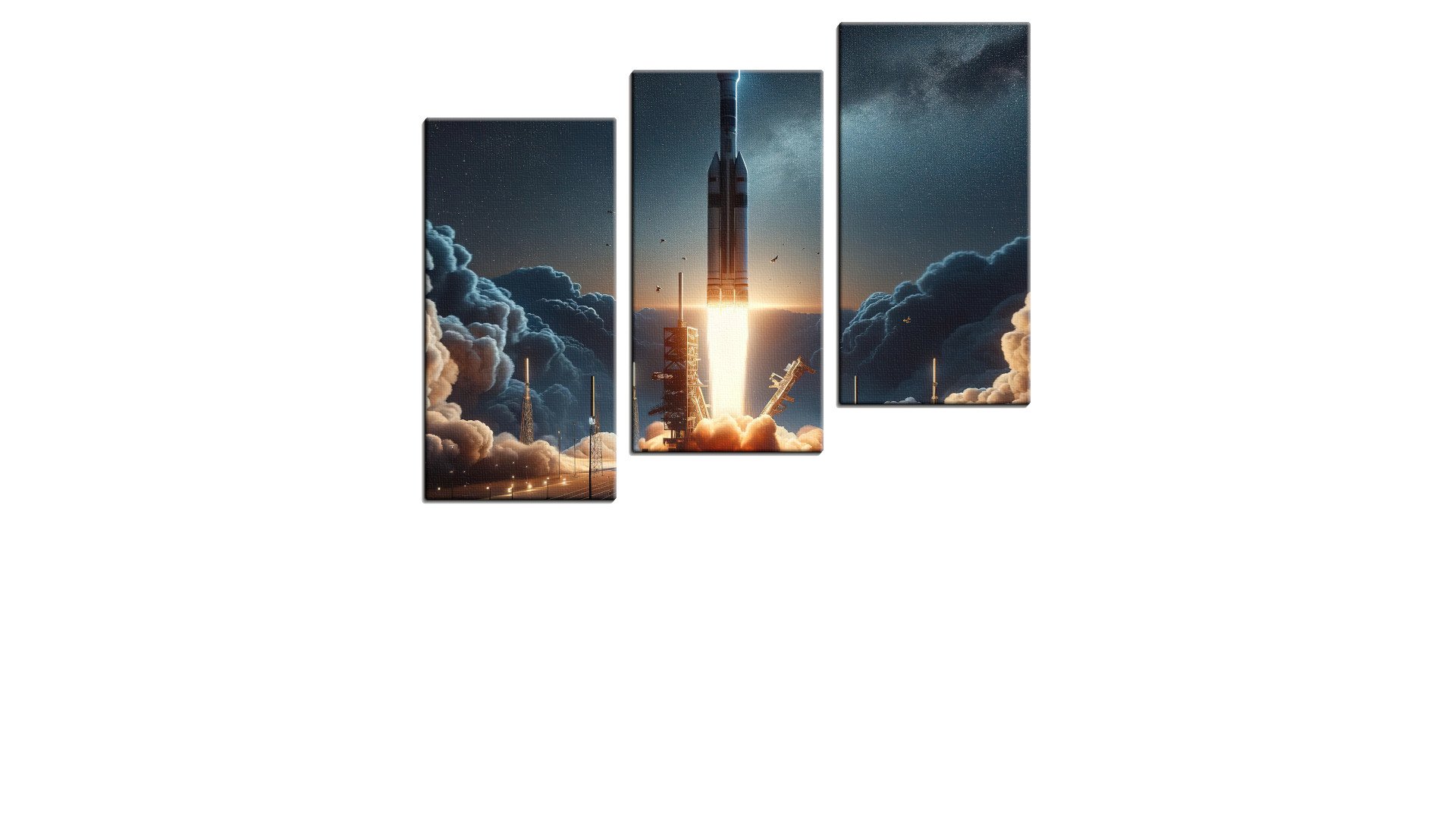 Night Launch of a Rocket