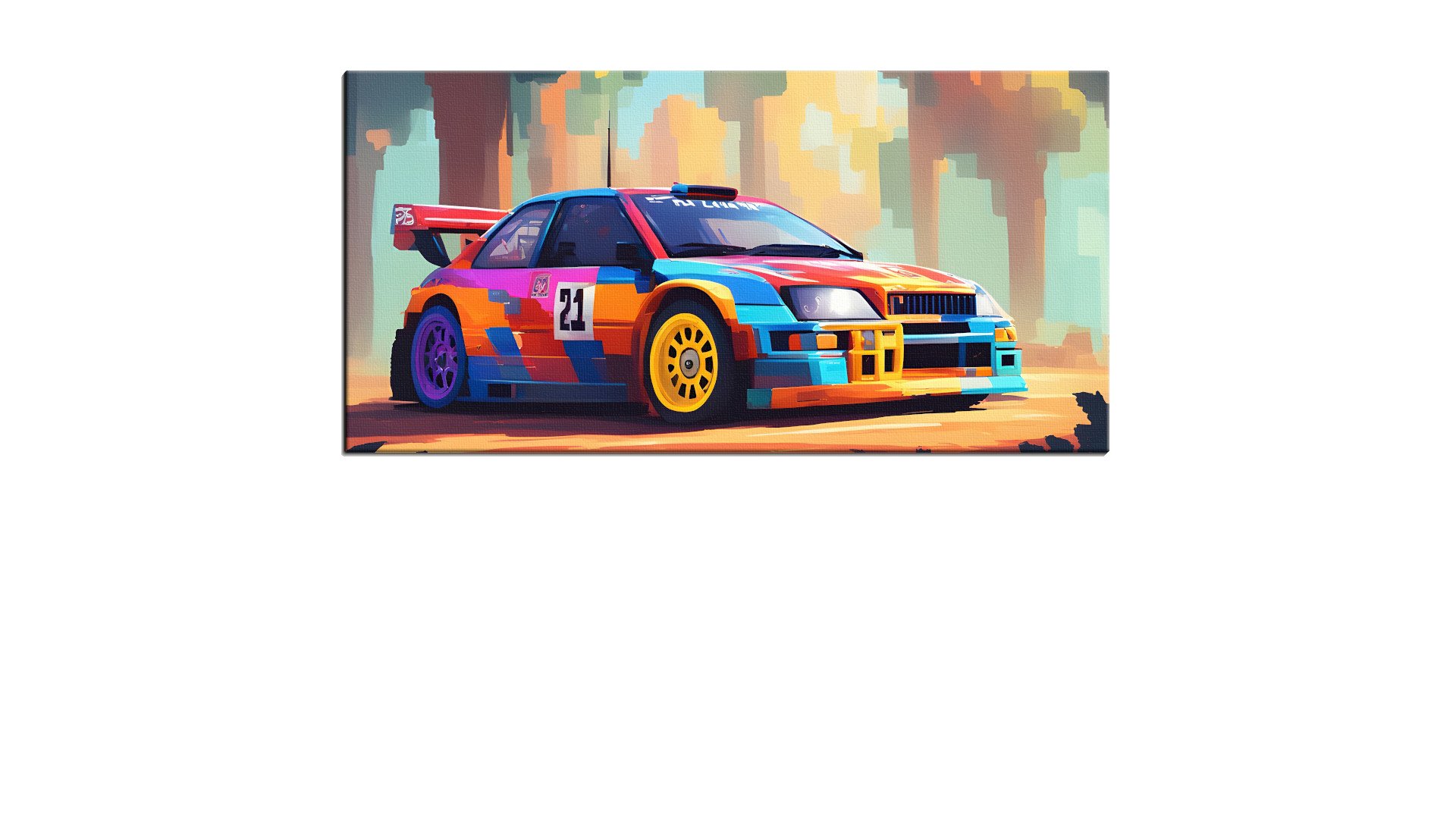 Colourful Pixel Rally Car