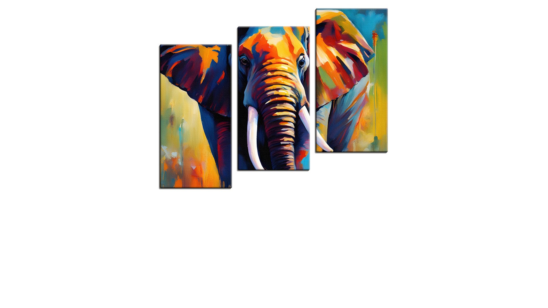 Curious Painted Elephant