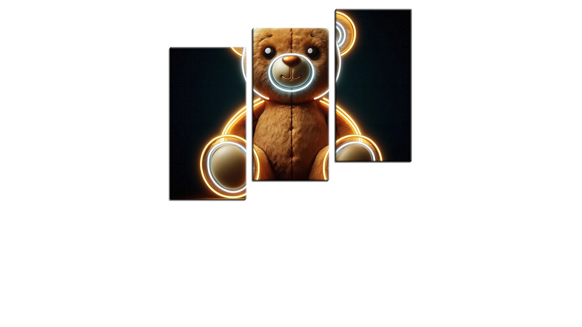 Brown Neon Teddy Bear