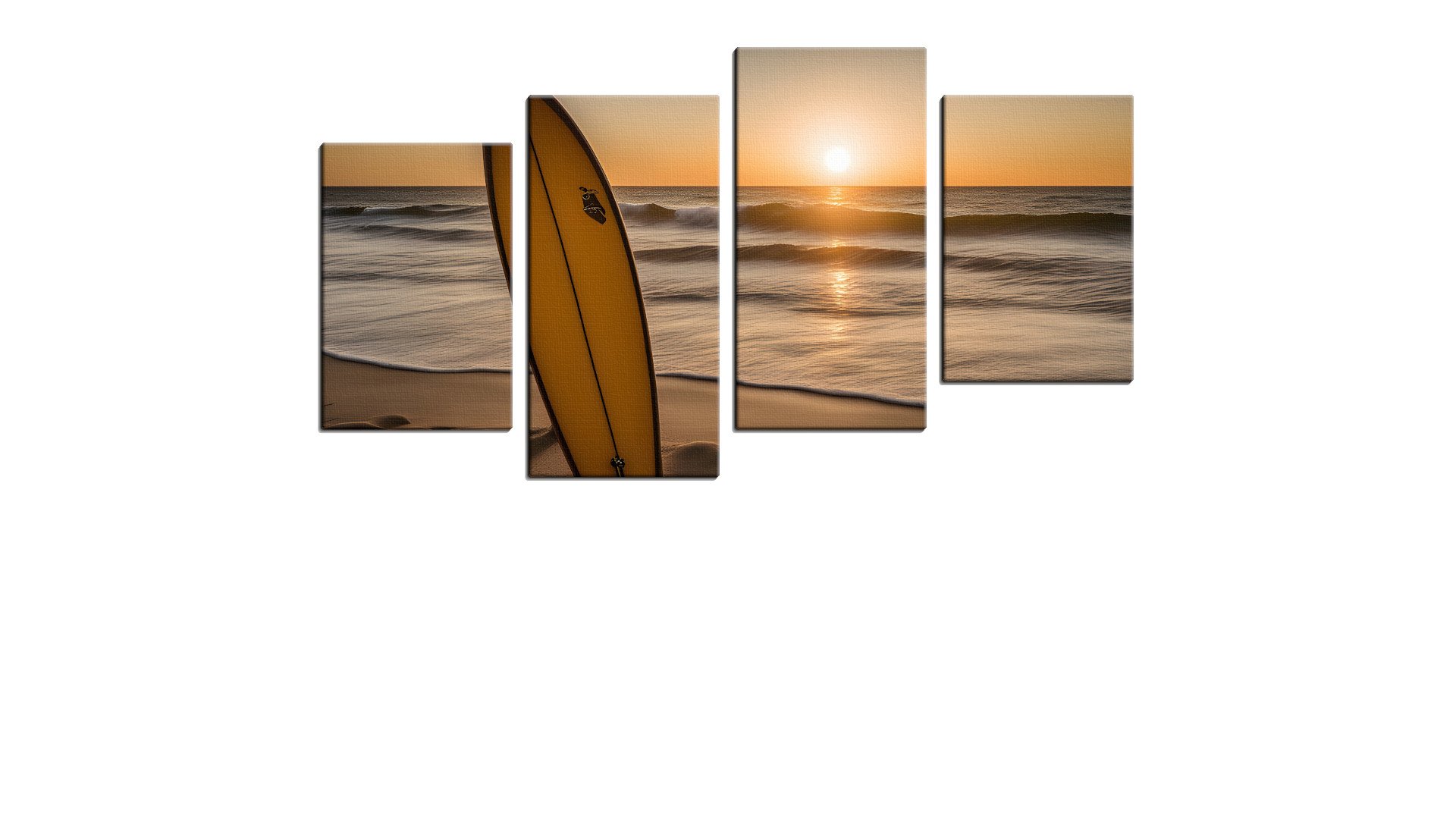 Lone Surfboard watching the Sunset