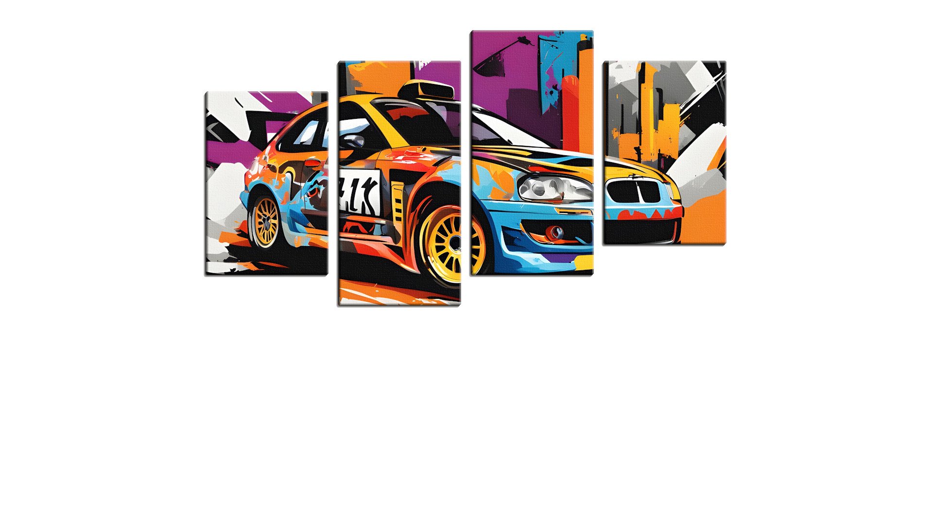 Bright-Coloured Rally Car