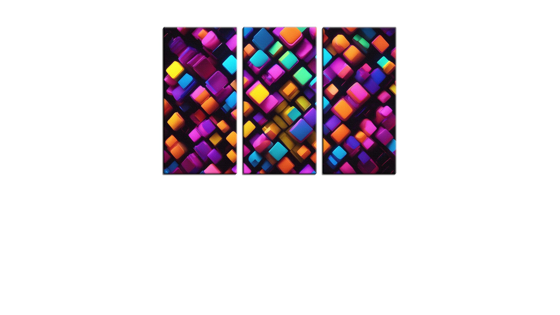 City of Coloured Cube Blocks Below
