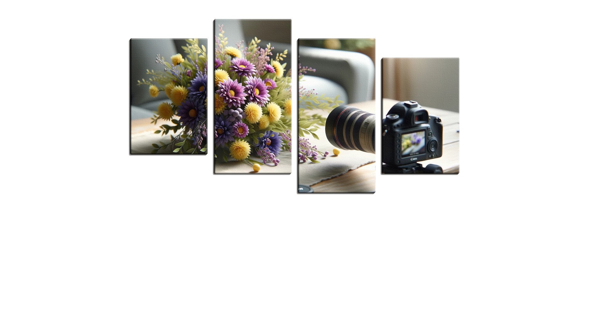 Shot of Flowers in the Living Room