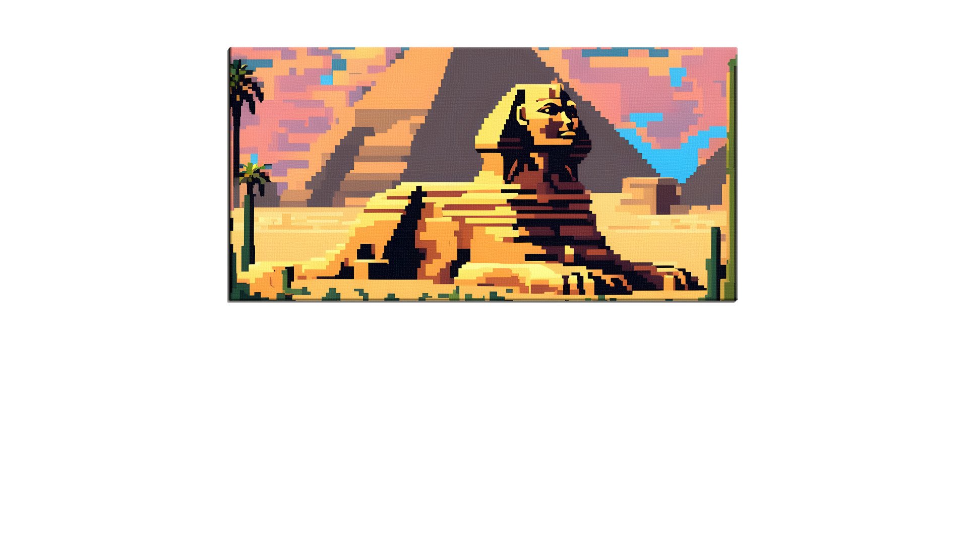 Pixelated Sphinx by the Pyramids