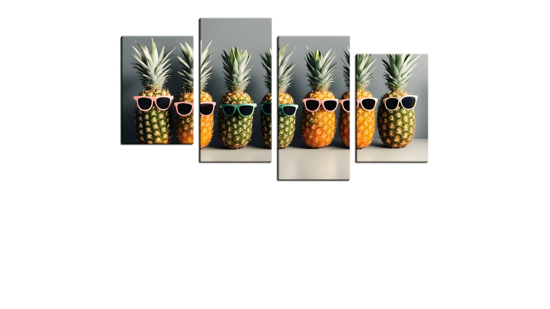 Row of Pineapple Suspects in Sunglasses