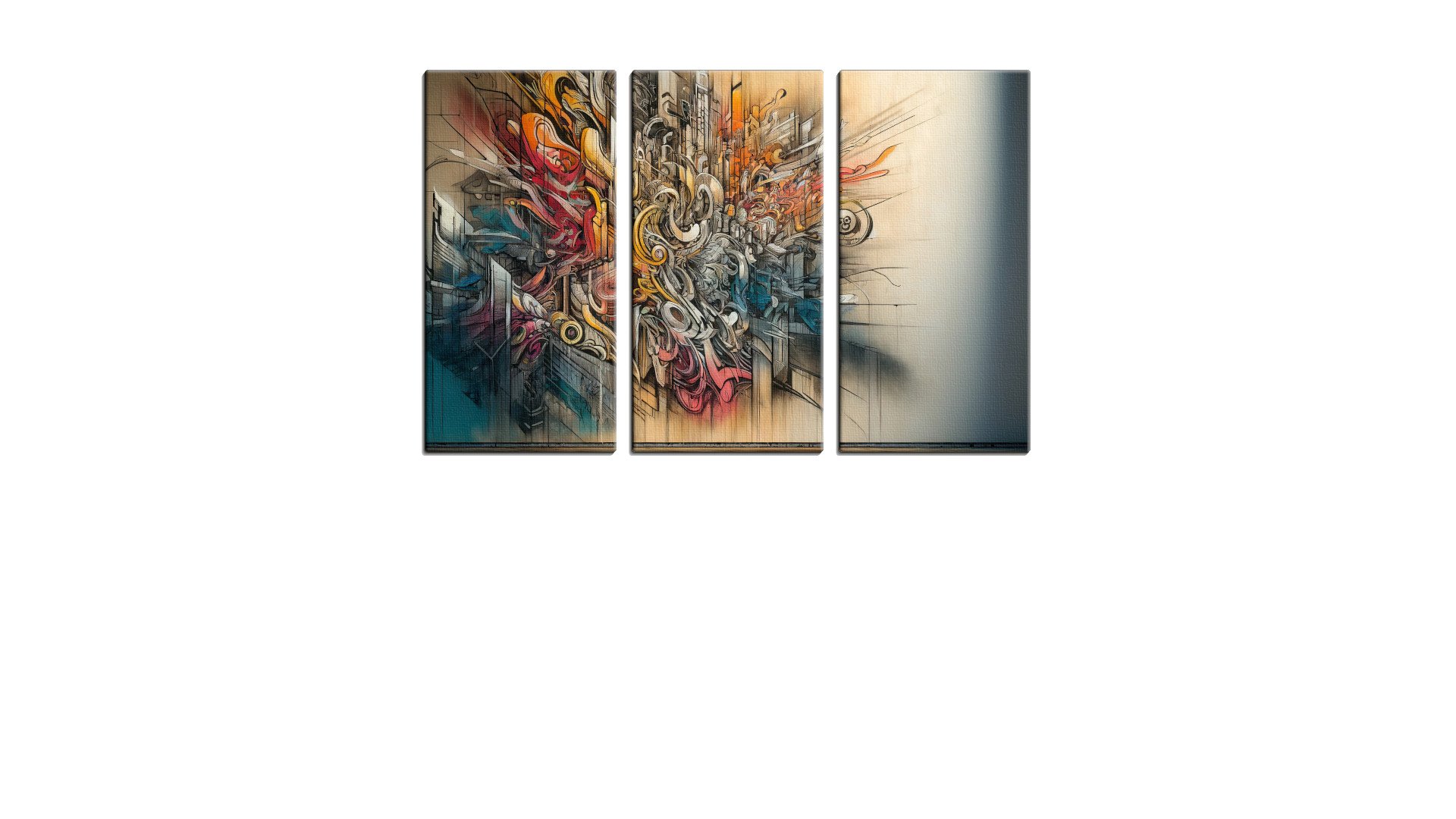 Mixed Mural of Colourful Grafitti