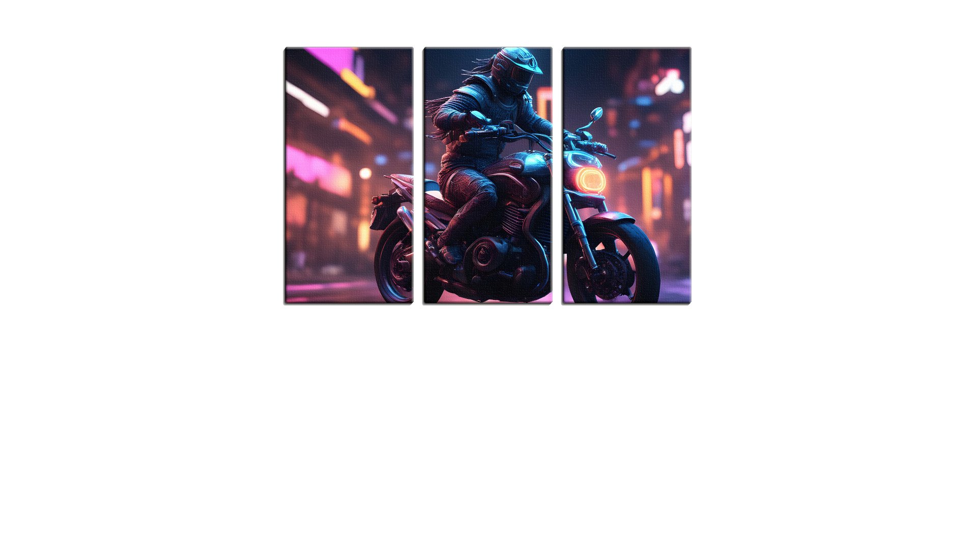 Motorbike in Neon City