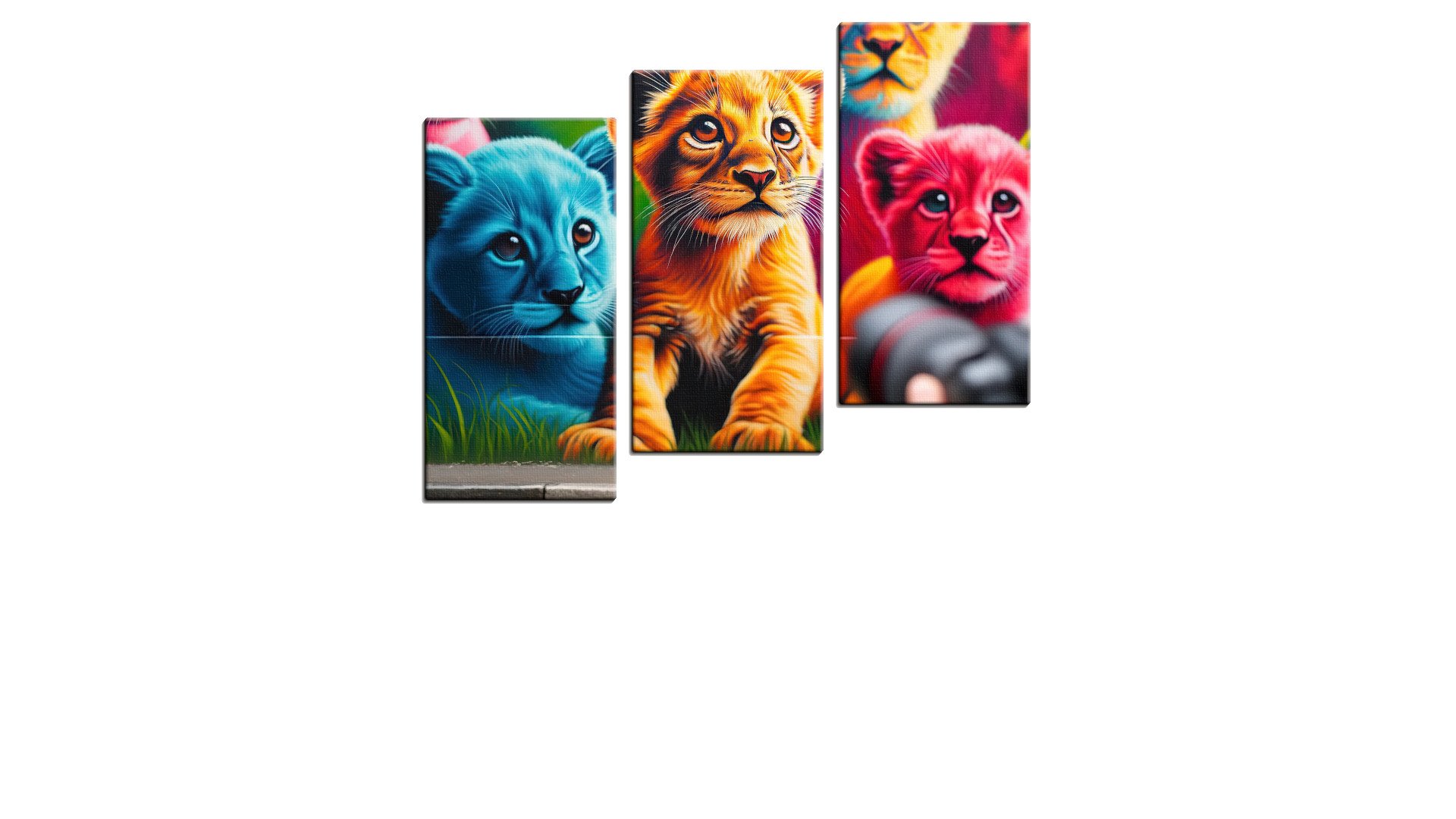 Trio of Lion Cubs