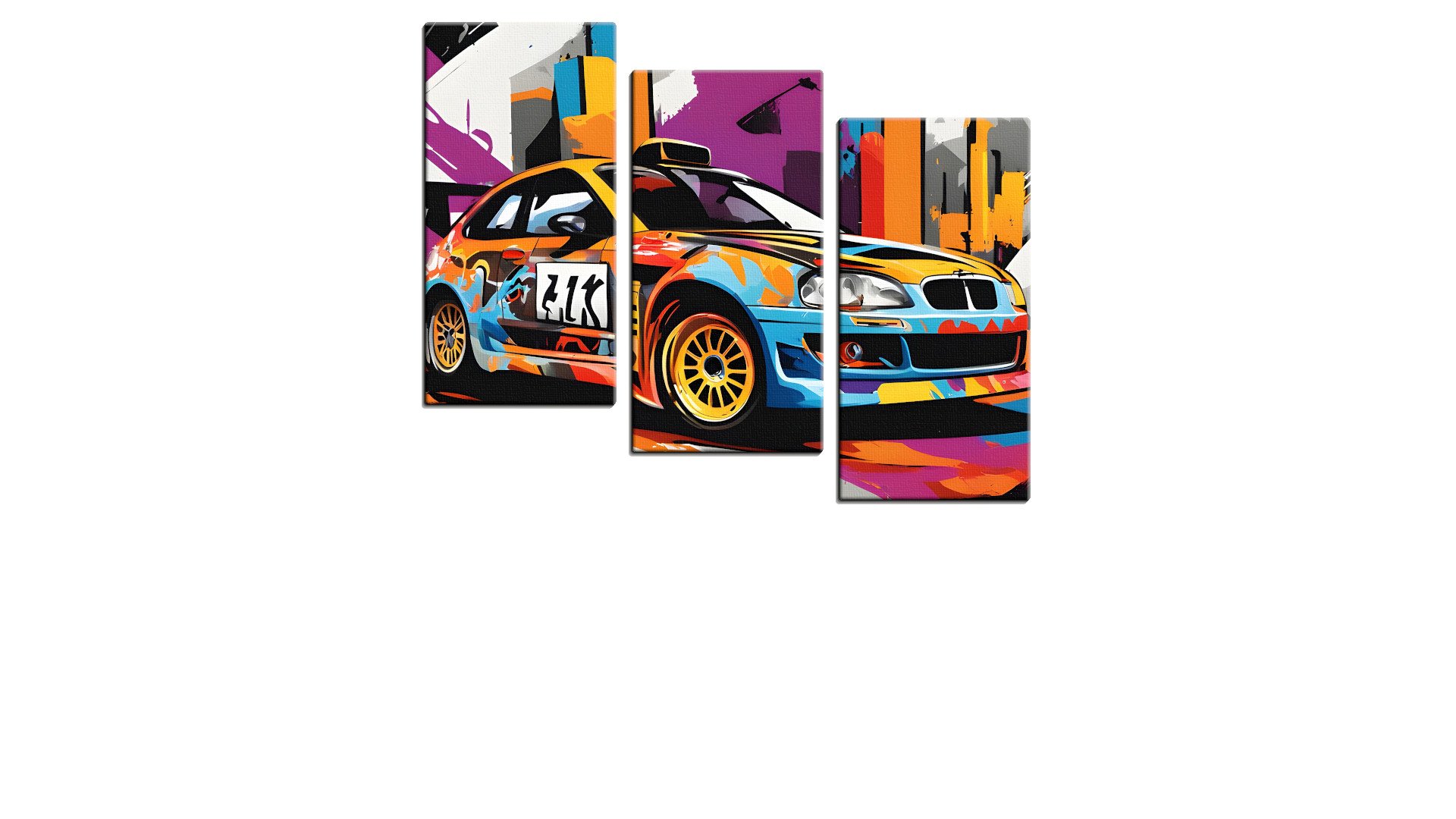 Bright-Coloured Rally Car