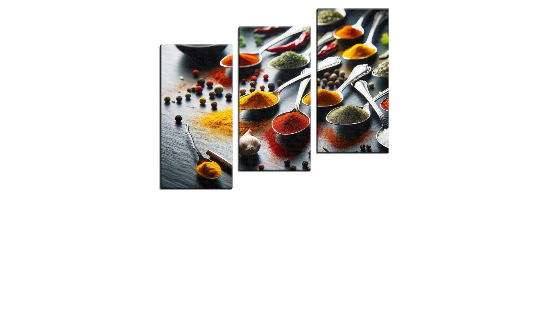 Set of Spoons with Herbs and Spices