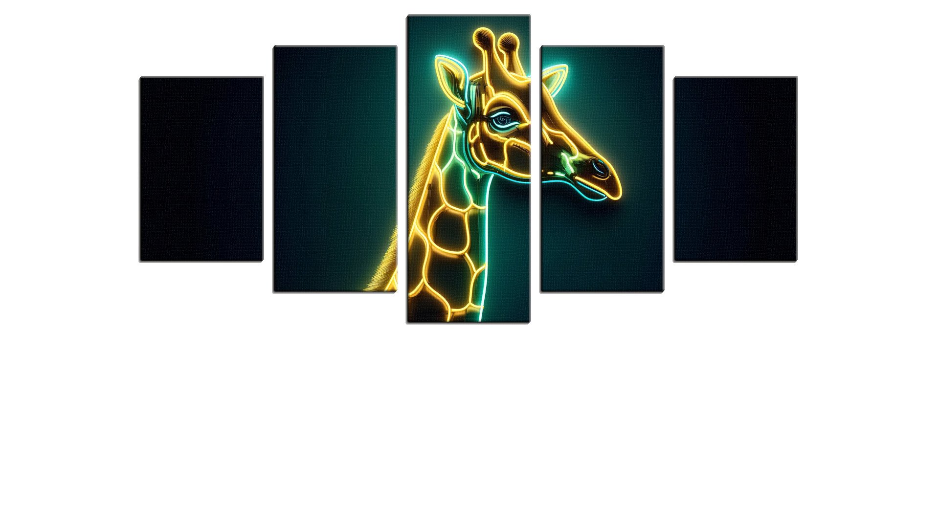 Bright Yellow Neon Giraffe