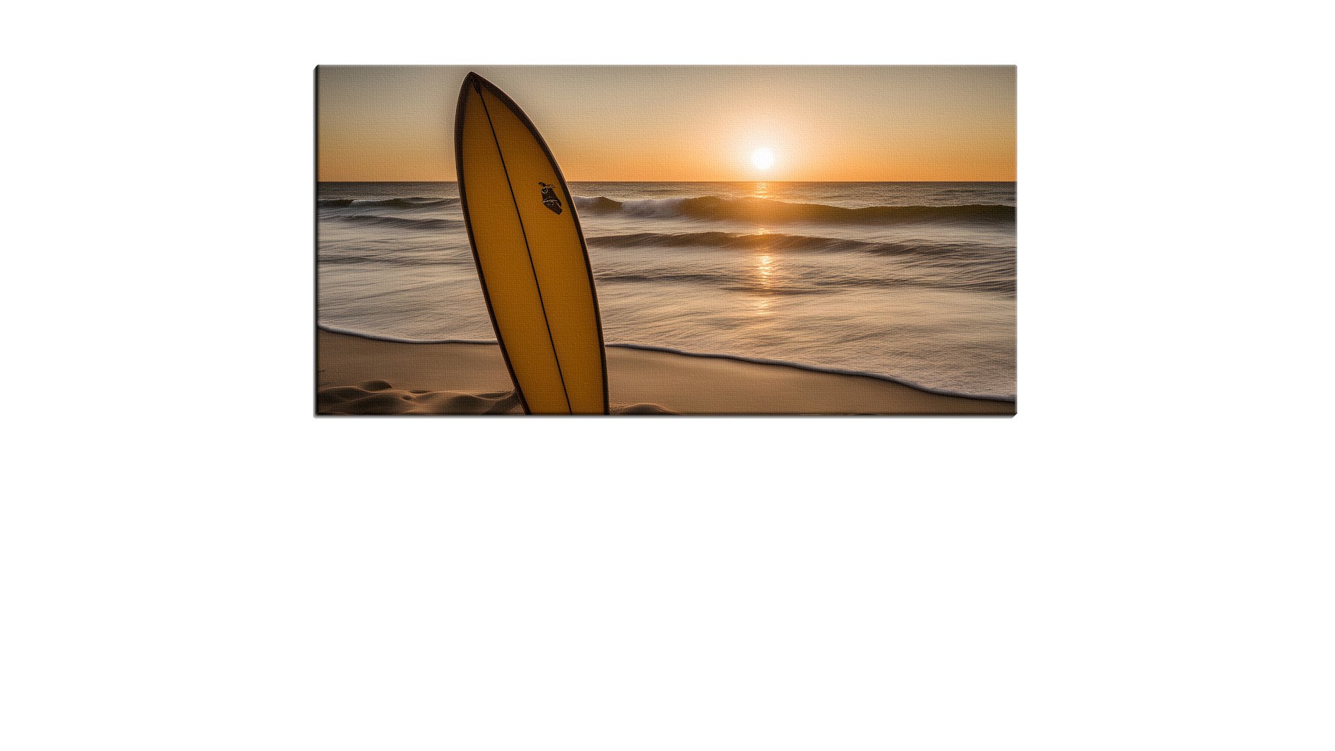 Lone Surfboard watching the Sunset