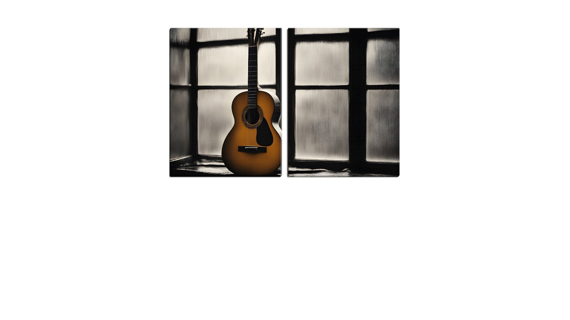 Lone Guitar waiting by the Window