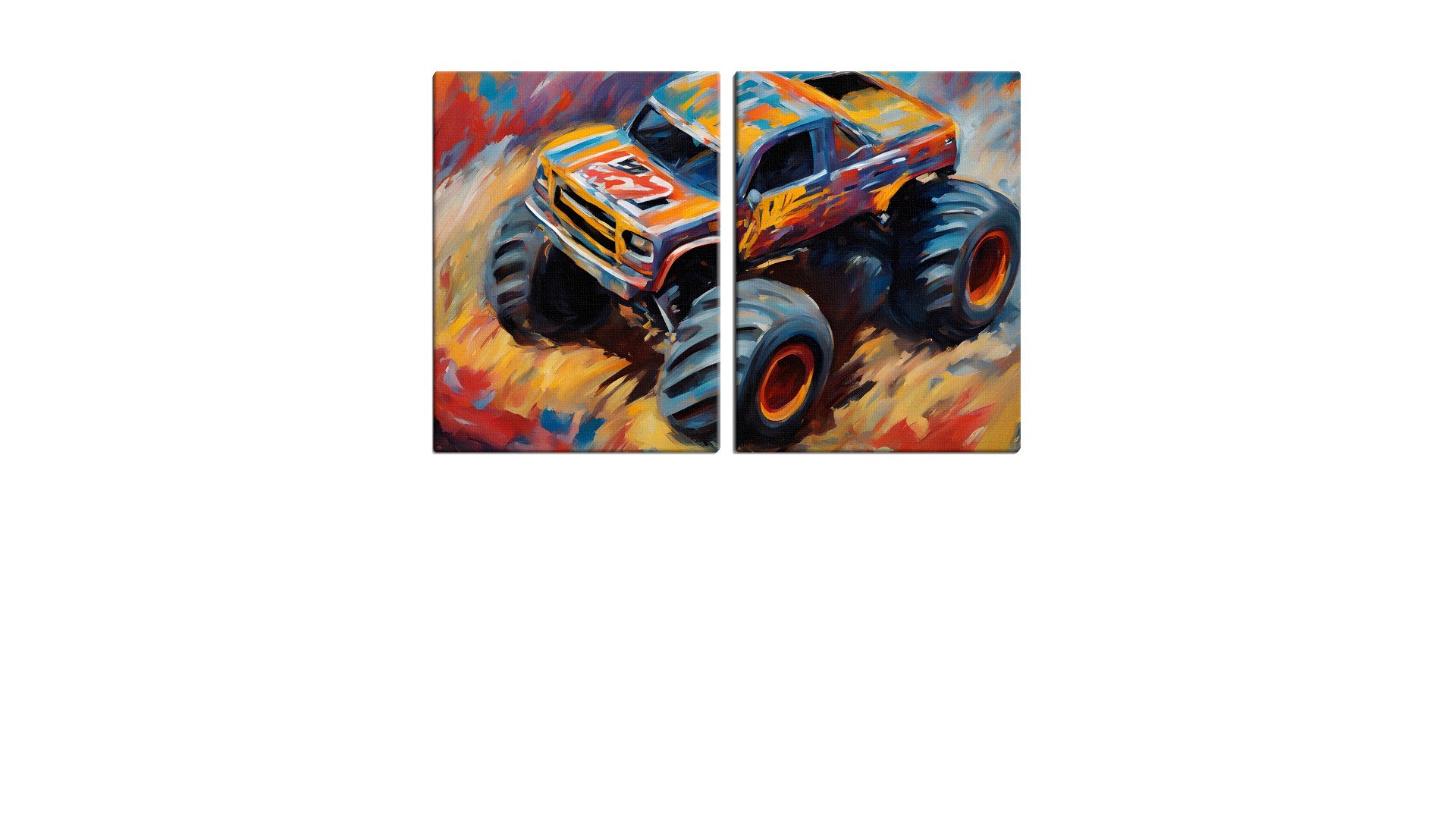 Colourful Artwork Monster Truck
