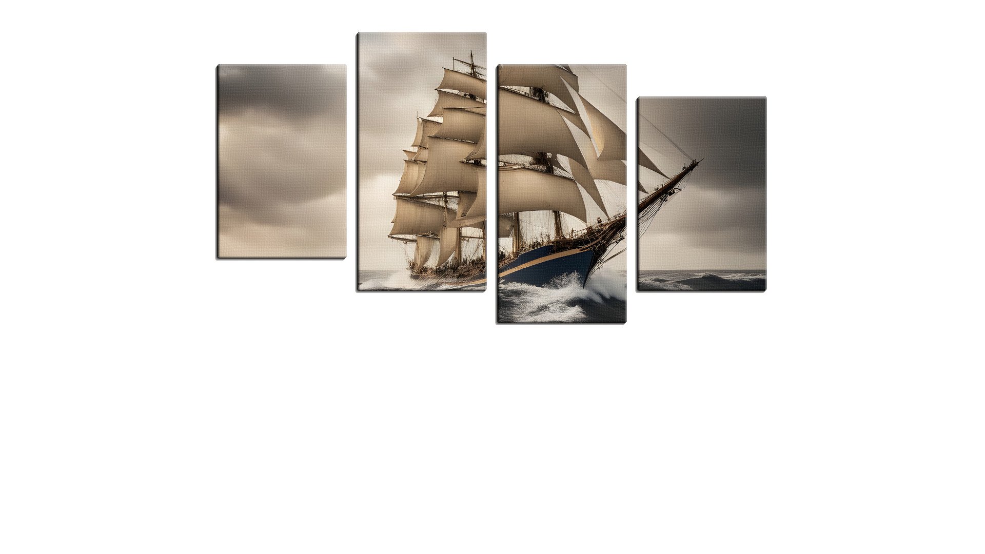 Blue Frigate Sailing the High Seas
