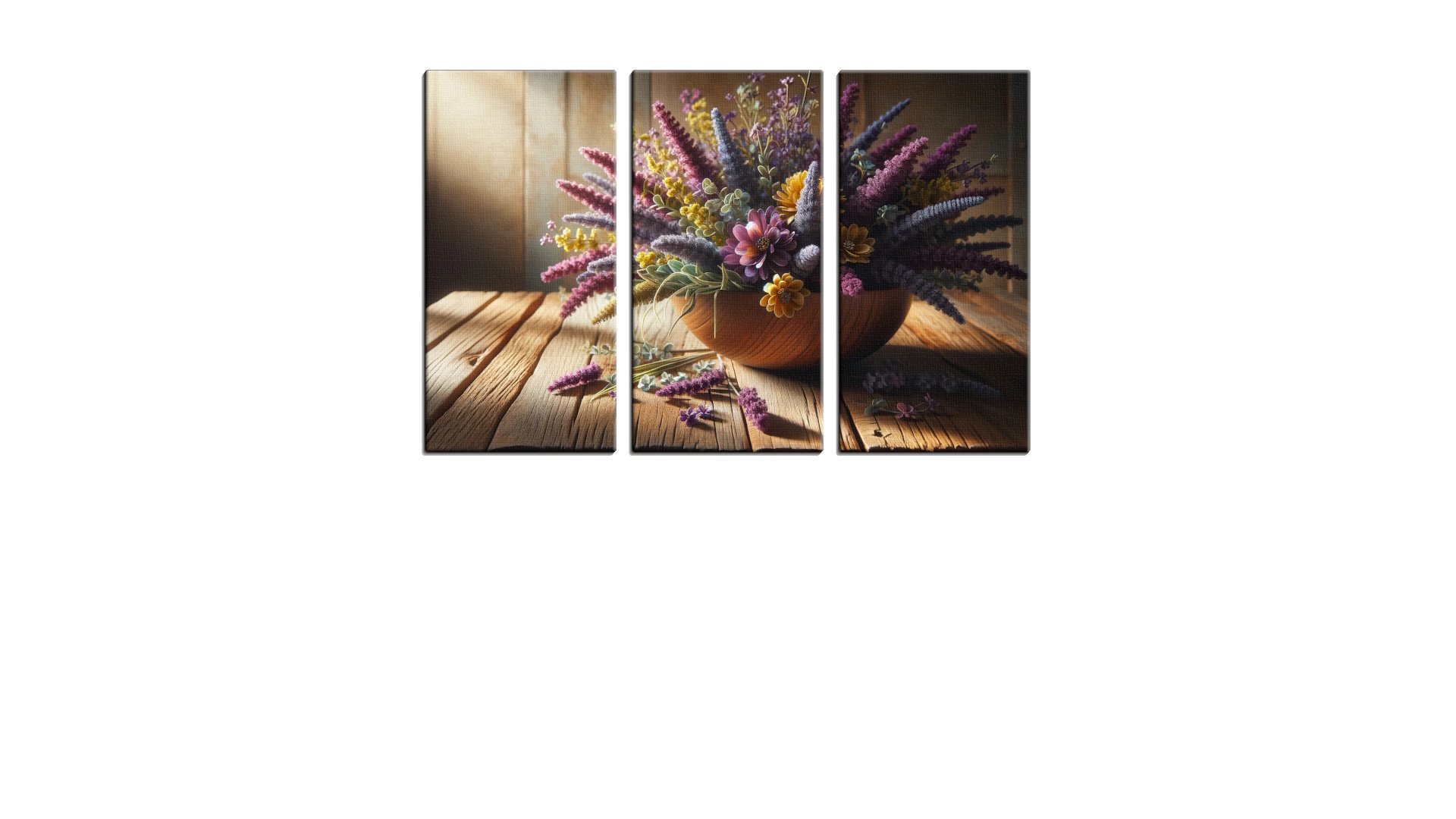 Sunlit Basket of Flowers