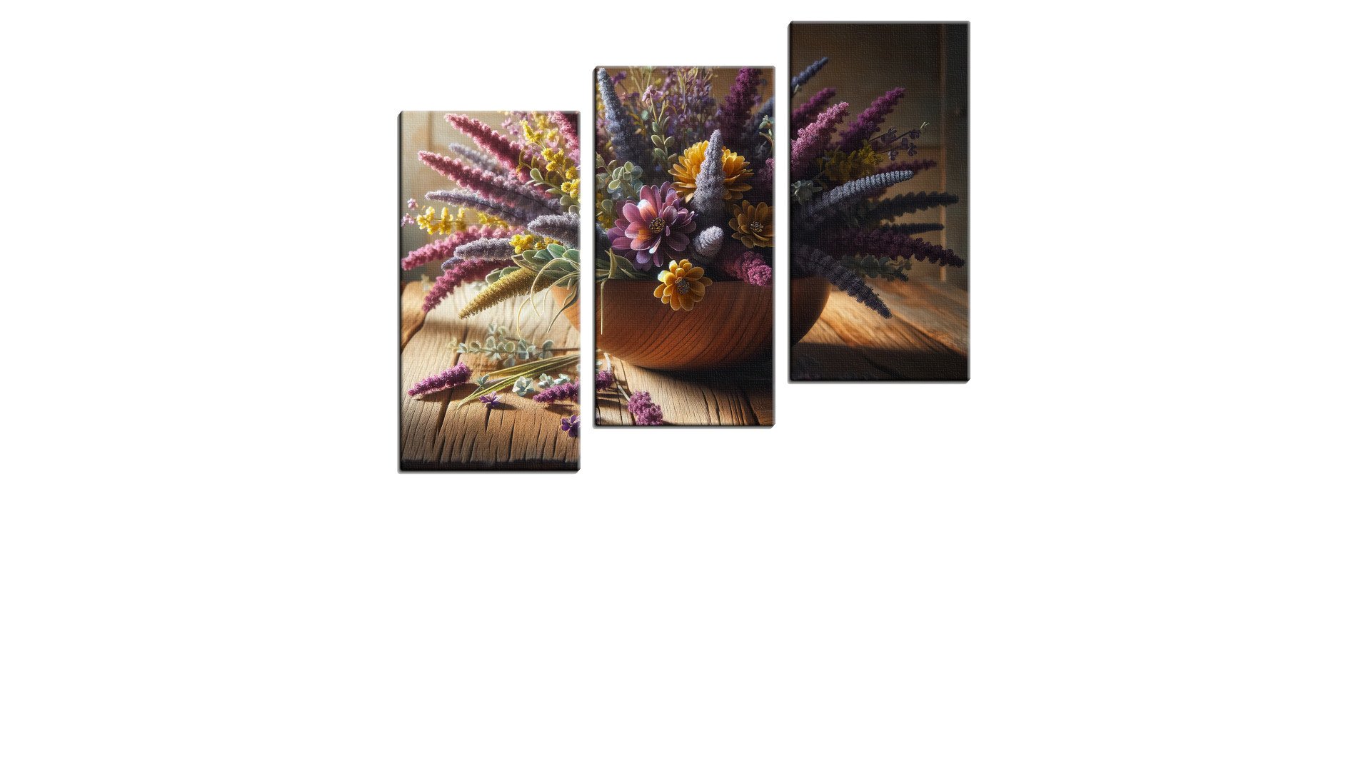 Sunlit Basket of Flowers