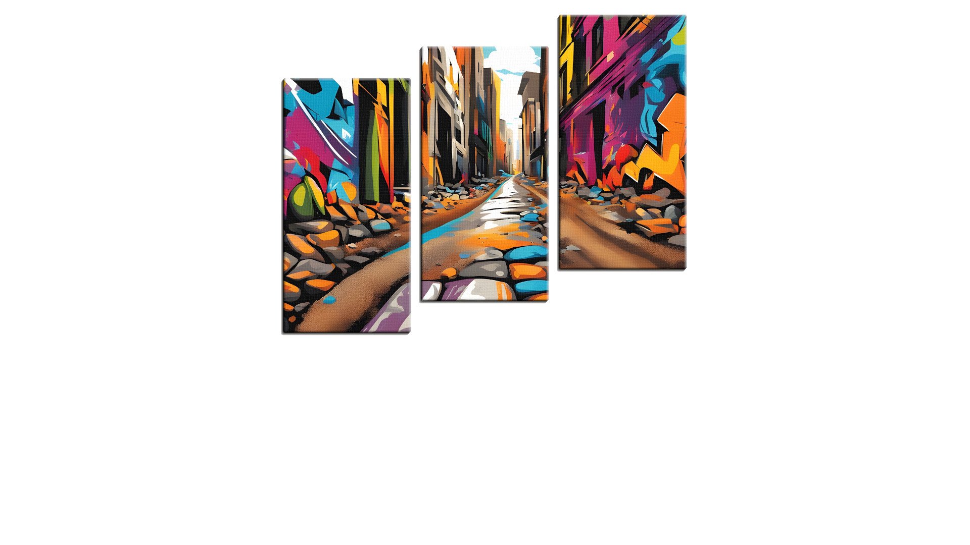 Colourful Cobbled Street