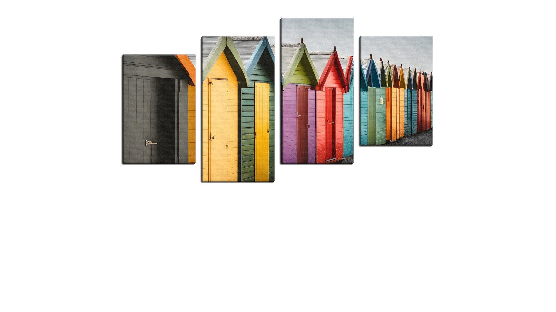 Rainbow Row of Beach Houses