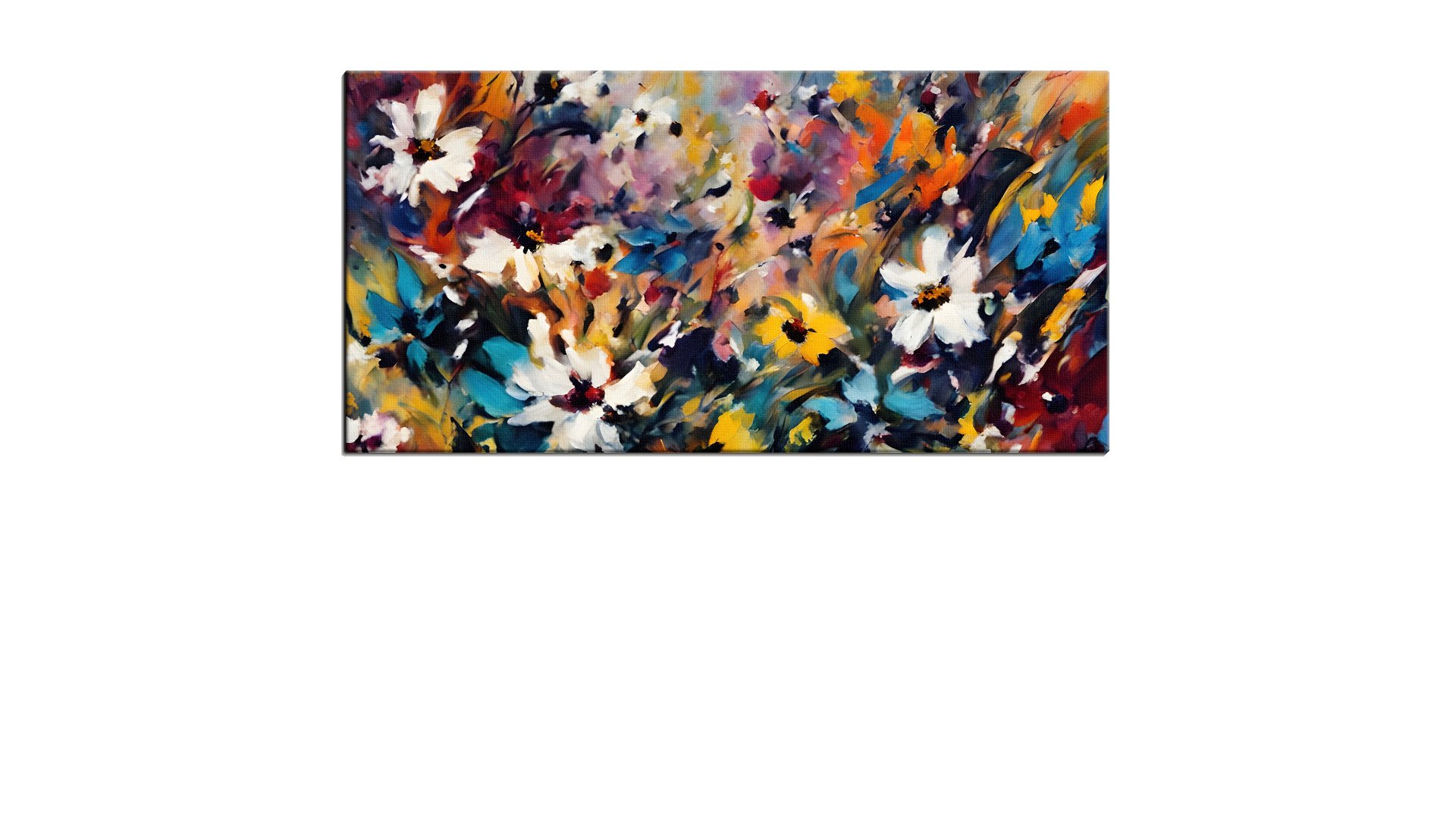 Frantic Painting of Flowers