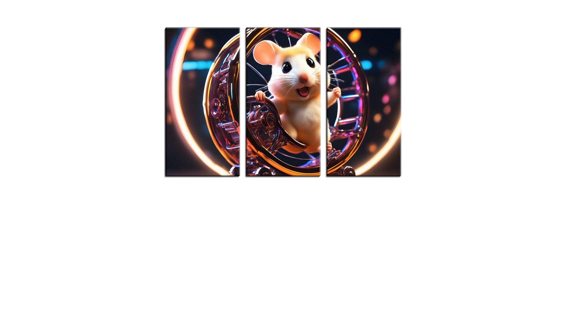 An Ecstatic Mouse and their Wheel