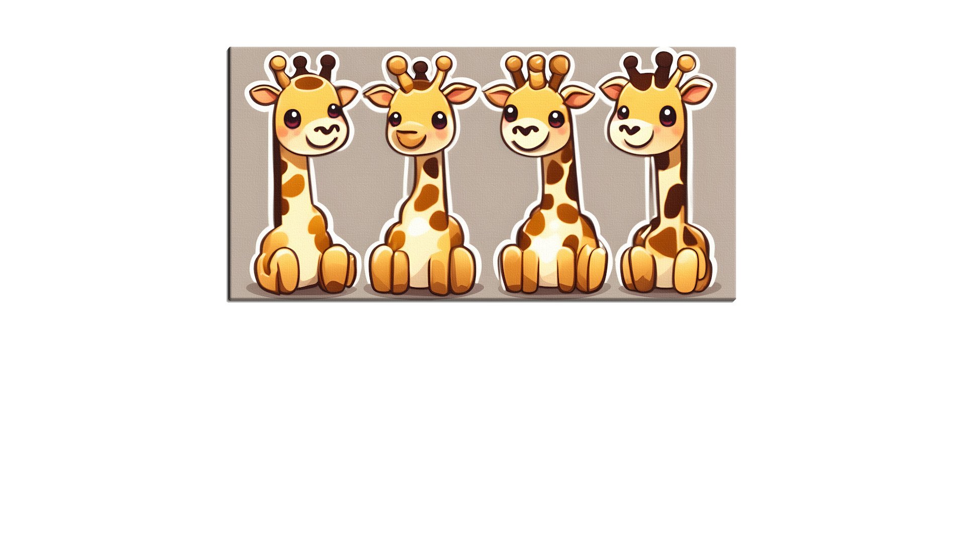 Group of Young Giraffes Chilling